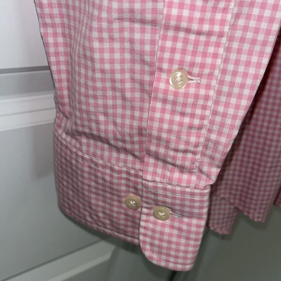 Polo Ralph Lauren pink gingham Check plaid Regent Fit men’s shirt classic fit L - Picture 5 of 6